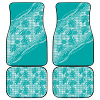 Hawaii Breadfruit Palaka Car Mats Polu Opal Maile Lei - Polynesian Pride