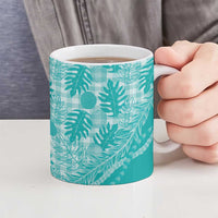 Hawaii Breadfruit Palaka Ceramic Mug Polu Opal Maile Lei - Polynesian Pride