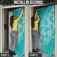 Hawaii Breadfruit Palaka Door Cover Polu Opal Maile Lei - Polynesian Pride