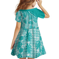 Hawaii Breadfruit Palaka Family Matching Long Sleeve Bodycon Dress and Hawaiian Shirt Polu Opal Maile Lei - Polynesian Pride