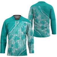Hawaii Breadfruit Palaka Hockey Jersey Polu Opal Maile Lei LT9 - Polynesian Pride