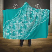 Hawaii Breadfruit Palaka Hooded Blanket Polu Opal Maile Lei - Polynesian Pride