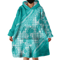 Hawaii Breadfruit Palaka Wearable Blanket Hoodie Polu Opal Maile Lei - Polynesian Pride