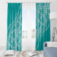 Hawaii Breadfruit Palaka Window Curtain Polu Opal Maile Lei - Polynesian Pride