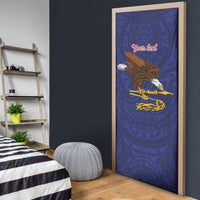 American Samoa Heart Tribal Personalized Door Cover Polynesian Patterns