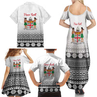 Fiji Heart Tribal Personalised Family Matching Summer Maxi Dress and Hawaiian Shirt Polynesian Patterns LT9 - Polynesian Pride
