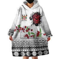 Fiji Heart Tribal Personalised Wearable Blanket Hoodie Polynesian Patterns