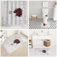 New Zealand Maori Heart Tribal Personalised Bathroom Set Polynesian Patterns