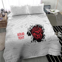 New Zealand Maori Heart Tribal Personalised Bedding Set Polynesian Patterns