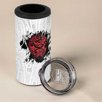 New Zealand Maori Heart Tribal Personalised 4 in 1 Can Cooler Tumbler Polynesian Patterns LT9 - Polynesian Pride