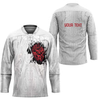 New Zealand Maori Heart Tribal Personalised Hockey Jersey Polynesian Patterns
