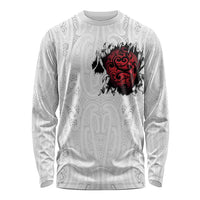 New Zealand Maori Heart Tribal Personalised Long Sleeve Shirt Polynesian Patterns