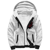 New Zealand Maori Heart Tribal Personalised Sherpa Hoodie Polynesian Patterns LT9 Unisex White - Polynesian Pride