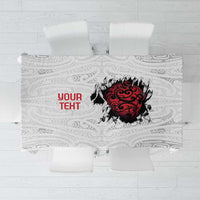 New Zealand Maori Heart Tribal Personalised Tablecloth Polynesian Patterns