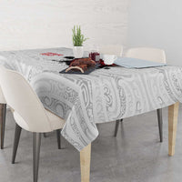 New Zealand Maori Heart Tribal Personalised Tablecloth Polynesian Patterns