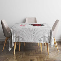 New Zealand Maori Heart Tribal Personalised Tablecloth Polynesian Patterns