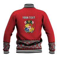Tonga Heart Tribal Personalised Baseball Jacket Polynesian Patterns LT9 - Polynesian Pride