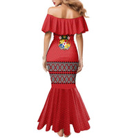 Tonga Heart Tribal Personalised Family Matching Mermaid Dress and Hawaiian Shirt Polynesian Patterns LT9 - Polynesian Pride