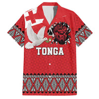 Tonga Heart Tribal Personalised Hawaiian Shirt Polynesian Patterns LT9 Red - Polynesian Pride