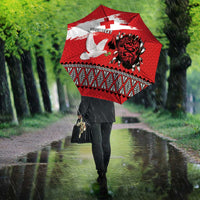 Tonga Heart Tribal Personalised Umbrella Polynesian Patterns