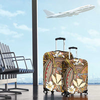 Personalised Hawaii Tribal Humpback Whale Luggage Cover Melemele Hibiscus Seamless Pattern