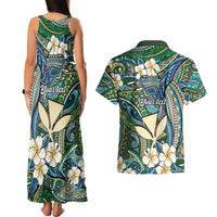 Personalised Hawaii Tribal Humpback Whale Couples Matching Tank Maxi Dress and Hawaiian Shirt Omaomao Hibiscus Seamless Pattern LT9 - Polynesian Pride