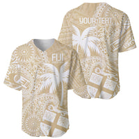 Custom Indo Fijians Baseball Jersey Fiji ke Hindustani Polyneisan Paisley Beige Style LT9 - Polynesian Pride
