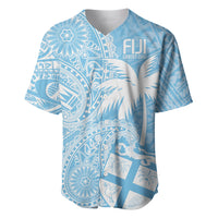 Custom Indo Fijians Baseball Jersey Fiji ke Hindustani Polyneisan Paisley Blue Style