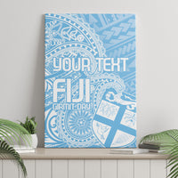 Custom Indo Fijians Canvas Wall Art Fiji ke Hindustani Polyneisan Paisley Blue Style