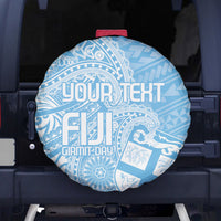 Custom Indo Fijians Spare Tire Cover Fiji ke Hindustani Polyneisan Paisley Blue Style