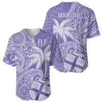 Custom Indo Fijians Baseball Jersey Fiji ke Hindustani Polyneisan Paisley Purple Style