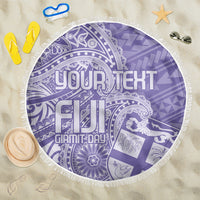 Custom Indo Fijians Beach Blanket Fiji ke Hindustani Polyneisan Paisley Purple Style