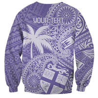 Custom Indo Fijians Sweatshirt Fiji ke Hindustani Polyneisan Paisley Purple Style