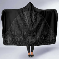 Queensland Maori Rugby Nga Hau e Wha Hooded Blanket Black Motif