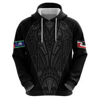 Queensland Maori Rugby Nga Hau e Wha Hoodie Black Motif