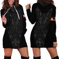 Queensland Maori Rugby Nga Hau e Wha Hoodie Dress Black Motif LT9 - Polynesian Pride