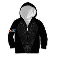 Queensland Maori Rugby Nga Hau e Wha Kid Hoodie Black Motif