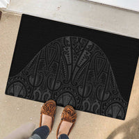 Queensland Maori Rugby Nga Hau e Wha Rubber Doormat Black Motif