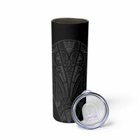 Queensland Maori Rugby Nga Hau e Wha Skinny Tumbler Black Motif
