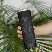 Queensland Maori Rugby Nga Hau e Wha Skinny Tumbler Black Motif