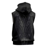 Queensland Maori Rugby Nga Hau e Wha Sleeveless Hoodie Black Motif - Polynesian Pride