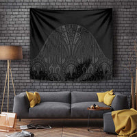 Queensland Maori Rugby Nga Hau e Wha Tapestry Black Motif
