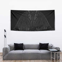 Queensland Maori Rugby Nga Hau e Wha Tapestry Black Motif