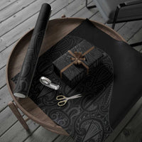 Queensland Maori Rugby Nga Hau e Wha Wrapping Paper Black Motif - Polynesian Pride