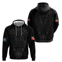 Queensland Maori Rugby Nga Hau e Wha Zip Hoodie Black Motif