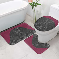 Queensland Maori Rugby Nga Hau e Wha Bathroom Set Maroon Motif - Polynesian Pride
