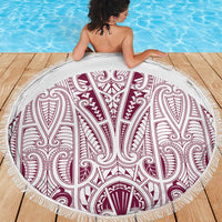 Queensland Maori Rugby Nga Hau e Wha Beach Blanket White Motif LT9 - Polynesian Pride