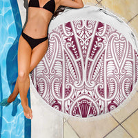 Queensland Maori Rugby Nga Hau e Wha Beach Blanket White Motif LT9 - Polynesian Pride