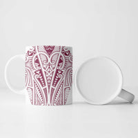 Queensland Maori Rugby Nga Hau e Wha Ceramic Mug White Motif - Polynesian Pride