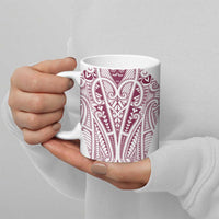 Queensland Maori Rugby Nga Hau e Wha Ceramic Mug White Motif - Polynesian Pride